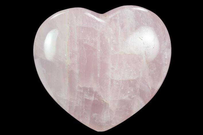 Polished Rose Quartz Heart - Madagascar #129027